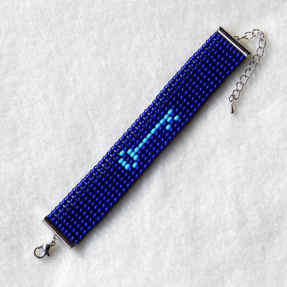 Kappa Kappa Gamma KKG key bead bracelet, handmade, adjustable length - Picture 2 of 4